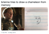 brienne tries to draw a chameleon from memory 11:03 PM 19 May 2019