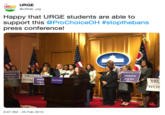URGE URGE URGE org Happy that URGE students are able to support this @ProChoiceOH #stopthebans press conference! FREEDOM TRU FOR ALL TRU WOM WON 9:07 AM-25 Feb 2015