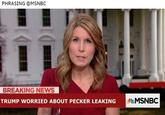PHRASING @MSNBC BREAKING NEWS MSNBC TRUMP WORRIED ABOUT P----- LEAKING