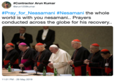 #Contractor Arun Kumar arun1208kumar #Pray-for-Neasamani #Nesamani the whole world is with you nesamani.. Prayers conducted across the globe for his recovery.. 11:01 PM - 29 May 2019