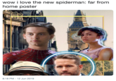 wow i love the new spiderman: far from home poster 8:18 PM -12 Jun 2019