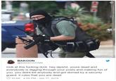 COM BAKOON @BAKKOOONN look at this f------ dork. hey d------, youre dead and everybody is digging through your posts and making fun of you. you didnt kill anybody and got domed by a security guard. it rules that you are dead 10.6K 4:59 PM - Jun 17, 2019