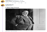 Lydia Burns @lydiakburns Jun 25 Lizzo's "Boys" as presidents, a thread: t 172 535 Lydia Burns @lydiakburns I like big boys alamy a a a alamy alamy alamy a 9:50 PM - 25 Jun 2019