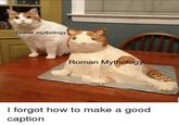 Greek mythology Roman Mythology I forgot how to make a good caption