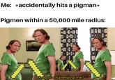 Me: accidentally hits a pigman* Pigmen withina 50,000 mile radius: Areyou challenging me?