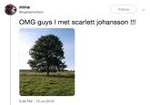 mina Follow @captainwilscn OMG guys I met scarlett johansson !! 5:46 PM 13 Jul 2019