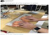 Daniel Martín @dmartincy Rare photograph of a 10x engineer in action. 5:33 PM Jul 13, 2019 Twitter for iPhone