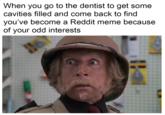 When you go to the dentist to get some cavities filled and come back to find you've become a Reddit meme because of your odd interests