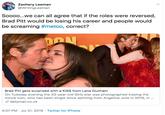 Zachary Leeman @WritingLeeman Soooo...we can all agree that if the roles were reversed, Brad Pitt would be losing his career and people would be screaming #metoo, correct? DON Brad Pitt gets surprised with a KISS from Lena Dunham On Tuesday evening the 33-year-old Girls star was photographed kissing the movie icon, who has been single since splitting from Angelina Jolie in 2016, in ... &dailymail.co.uk 4:07 PM Jul 31, 2019 Twitter for iPhone