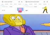 G peppa pig height| Yellow Diamond height VIDEOS IMAGES VIDEOS ALL IMAGES MAPS NEWS S ALL MAPS NEWS S Peppa Pig / Height Yellow Diamond / Height 7'1" 40' Pathetic.