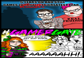 5 YEARS ON AND STILL GAMES JOANALSS GREATEST FEAR.. BLOGGERS REAL FEMINIS Soy Latte #AAMERLATE OOGIE BOOGIE! GET GUD SCRUB. \REAL INIS AAAAAAHH! G1C Cartoon Comic book Comics Illustration Fiction