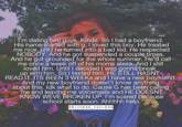 I'm dating two guys. Kinda. SoT had a boyfriend. His name started with g. I loved this boy. He treated me nice, until he turned into a bad kid. He respected NOBODY And he got suspended a couple times. And he got grounded for the whole summer. He'd call me once a week off of his moms alexa. And I still loved him. Until I decided I was gonna break up with him. So I texted him. HE ŠTILL HASNT READ IT. ITS BEEN 3 WEEKS and I have a new boyfriend. And my new boyfriend doesn't know anything about this. Idk what to do. Cause G has been calling me and leaving me voicemails and HE DOESNT KNOW WEVE BROKEN UP. I'm scared because school starts soon. Ahhhhh help. PRINCESS CONFESS