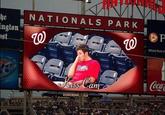 Whoever operated this kiss cam is a jerk NATIONALS PAR K he ington Ist P Official Bank of Kiss Cam SCOREBOARIt LK