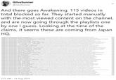 GilvaSunner @GilvaSunner And there goes Awakening. 115 videos in total blocked far. They started manually with the most viewed content on the channel, and going through the playlists now are one by one I guess. Looking at the time of the claims, it seems these НО. are coming from Japan opyight vide has b ok i ci Aag Ouopynig cimur oaTbe deo h blcke Tha n ur vi can o longr be pd on Yeuae Vi s vine Dwo-FEwole ing oyigh r vide hs be ok ry yor ve Thi goodyi nb AaingcvuDcyig ciour oTow videa hes be iokd Tha ms your w na onge be pyd on YouTabe Wle e ry pour s lov This o ygt vides hn been dA whc?h wrth of beridel- Emem ing-HGme Due to a oritlem your Yeuube wie s been bced This met yur vid no lenger be pltyed n YuTe ve t whet yg ea b a w e a H cpi ote v Ta r vi as n g be pad eua La yu y g i as bo Fe Aate u y oTbe ideo Tha r i o toege be ped o Yede s opyig vide has b odk "T atgctuy-Fas lewgivadu Du toe i b e F T vs t e v h g Fi s vide " a dla tev d F w b i ay Wi tha ogh vide h be ocke p pBPy-Emem nH Do Yeutee beenbleced Thi metht your vde cn o lener be pleyeen Y W mopBc g vides hs be e eombet - ng g prTb ideb Meeed Th yourd be pee on YeaT vide e brrombe g opg F l Tia m t your video ca langerblayc an ouwdo your Yaube ride has ben boc fal ad c 244 ha be Ta rv h beo G-FEnbe Awingivasune B r vie hs be okSenhig is ey woeg- Aking vides hs be ocke"phecpm the th-e Emolem v M e ain o u n Te e Ths e be e vew T yr cim our Tbe visse bo Thim your o c neonger be pyt on oTabe eo GFE D pyigh mo ouTbe weo h ben blecked This metrvi no longer be pd on Yue Viwe e Someinga wywong-F ng-H Dee to e ightyur Yeuube rice hs been becke Ths met your ide c o eger be ey en YuTue s the cpitel w sped t yig ouoe v ed Than v an no onge eaedo av oyigh oyigh 244 oyg y r can na onger e pae can na longer be played on Yoube Wceo ide o ws e yig n vido has b odk k vi h b e vd Fi nb wBcopi ain our ouTube videa has be meins d Tha i Y V E H uet m be ed Ts m b d Vi A Fe ng C our vi ing Copyigh 4 Aakeing lod Thia ma A-F Cle a longer be pid on Yeub Vi C h bokeT t ee beted Ths ehetrt d Y vide h b t Maatr e tm matigH esige mete w eeed The mes m b en Yeu Ve opyigh vide has be ok Maletactor-R nbn Aakening-auec Ouecopygh cain ear ouTabe videa be d Tha m pourvice can na longer be plaed on Youube Viceo e Maetcor-Fin oyigh r vide hs be ockwe-Cem g e Dueto right cm your uTube i be bock T m yur vide car so longer be eyan uTube vie idSomw- oge be ped on Yeutbe Vdeo e ton-n o lg ad v t Aa vides he be ke iphe mr eTe vide he be bleked Tha mes the er vi oigh h mim Amakeninge o ve e -E Aaeing Cearigd bAmaeing vide hs be ocked u pi oim our ouTbe vdeo hs bee oced Thia m eto o ke T copyig ain our e videa as boded Tha m ci ig bning th yor d- Aaeing i hs n H 241 - id has b ock opyight nou vide has be d h M oar d your uTe ideos beoc Tha m your ido can na long Awa yig Miy F in Awaing a gebe payed on noaabe vio Macy -Fe Moestcity-Fie nble wing au e tocpyig played on houTube Vdeo Manety- Enles ing al y h d Ta sl F lyd Te F s The e F e b d os ee Vi Te a y pu w a vas ca e note e oh r vies h be w Em n D t ighe m y Yoube h b bce Thme yi o loer ion Y V veh b T p h e g i se t v oed ing 24 22 Tb Thbple videa has be ok Champlen-Fs Elem ing-Hvae Du 1o vides hes bee ocke Champlen ( -Fin Emm AingHGw r vide h bokew ope n Aaeing me De ci your Yeuube vic ts ben bck Thia m t your ide can ne lenger b playd an YouTbe wdea Chmpon-F nble Awabening Corigd D to imyur Yeutabe been becied This me the yurvis cn no lenger be ptyed on Vue Vie Chapn - e Aening ghtemor oTabe eo has been blecked Thi n vi n no longer be d on Veuube Vioe le Ho-w ae Cy oscappet cn you a v c T h youido can payd deo e The F naing s copyig ain sour aTue id s belod Thia m s oyig oyight og pyi M ev-F y a o nge be pad on oT Vi as bok Man Thee yig i R inb Aai- ihe -REnsiam Aang 2:55 AM 14 Aug 2019