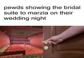 pewds showing the bridal suite to marzia on their wedding night