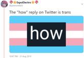 EspoElectro @greenchile03 The "how" reply on Twitter is trans how OW 10:47 PM - 31 Aug 2019
