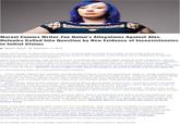 Marvel Comics Writer Zoe Quinn's Allegations Against Alec Holowka Called Into Question by New Evidence of Inconsistencies in Initial Claims Spencer Baculi o September 11, 2019 While Marvel and Vertigo author Zoe Quinn is currently taking a break from public social media following her allegations against and the subsequent suicide death of Alec Holowka, a new analysis of her allegations brings the veracity of her statements into question. While many people familiar with Quinn's history of duplicity were initially highly skeptical of the allegations, reporter Anna Slatz at The Post Millenial was the first to report on the inconsistencies in an article titled Zoe Quinn's allegations are falling apart. In her report, Slatz cross-references Quinn's allegations with her current Twitter feed, allegedly provided to her by "a source with access to Quinn's locked Twitter account" and found multiple tweets which contradict claims made by Quinn. (Related: Several High-Profile Game Developers Accused of Abuse and Sexual Assault) As discovered by Slatz, the contradictions are as follows: o Quinn initially claimed that Holowka "had physically confined me to [his apartment]" while he "slowly isolated [her] from everyone else in my life" and "wouldn't let [her] leave the apartment without him." Tweets from this time indicate that she was not only in regular contact with multiple people, but also regularly visiting locations outside of the apartment, such as a fabric store and a coffee shop, and multiple public indie-game-developer meetups with other developers. o Quinn initially claimed that Holowka "kept putting off the agreed plane ticket home," resulting in Quinn accepting "help getting out" from her roommate. Her Twitter feed indicates that Quinn was aware of her departure at least 10 days prior and was interested in meeting up with friends upon her return to Toronto. o Upon her sudden "escape," Quinn claimed that Holowka "barely looked at [her] as [she] left". Tweets made on the day of said departure reveal that she was, in fact, engaged in last minute "crunch" with Holowka on their game It's Not Okay Cupid immediately prior to her flight. Facebook conversations between Quinn and Eron Gjoni, Quinn's ex-boyfriend and author of the now infamous Zoe Post, have also surfaced which show Quinn wishing to take "vengeance" against a "man [she] ostensibly loved" was Quinn's motive for furthering her career in the games industry, with the desire to "get high up so [she] could tear it down." These messages have since been verified by Gjoni. (Related: Marvel Comics Hires Zoe Quinn to Write Hellcat Story) While these discrepancies, as Slatz states, are not "exculpatory," they "reveal that Zoe Quinn is no way credible." Though others in the indie game scene have come forward with their own stories regarding Holowka, Quinn's allegations appear to have been aired in a way to specifically appeal to mob justice, with little regard to the public backlash that would have undeniably followed and, as these inconsistencies show, Holowka's presumption of innocence. With each development regarding these allegations, Quinn continues to rapidly lose her credibility. (Related: DC Comics Writer Zoe Quinn Attempts to Excuse Antifa Assault On Reporter Andy Ngo) As of writing, Quinn has not publicly responded to the evidence presented in Slatz's article. As of writing, Quinn has not publicly responded to the evidence presented in Slatz's article.
