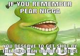 IF YOU REMEMBER PEAR N---- YOU DESERVE TO GET SHOT BY THE CROATIAN BORDER POLICE made-withmematic