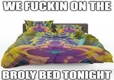 WE F----- ON THE BROLY BED TONIGHT