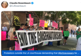 Claudia Rosenbaum @CJRosenbaum E CSHIP Texic BRITNEY IS AN ABLE BODIED iOMALD 4YY BRID ? USINESS MODEL TOX ITH GHTS OF CONSERV PANSERPAITORS SO THE HE RSHLP TNEY SPEARS Protestors outside the LA courthouse demanding that @britneyspears be...