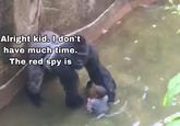 Alright kid. 0 don't have much time. The red spy is