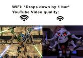 WiFi: *Drops down by 1 bar* YouTube Video quality: