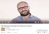 25:34/ 25:56 My Feelings During My First Shower In Prison Vsauce Subscribed 11,798,717 4,276,192 views Add to Share More 2,003 204,796