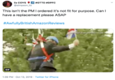 #GTTO #DPFC liz COYS @simpson_liz This isn't the PMI ordered it's not fit for purpose. Can I have a replacement please ASAP #AwfullyBritishAmazonReviews GIF 1:39 PM Oct 13, 2019 Twitter for iPhone