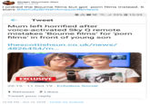 Ginger Mountain Man @B_ri_Laird I ordred the Bourne films but got p--- films instead. 5 stars #AwfullyBritishAmazon Reviews 33% 15:33 Tweet Mum left horrified after voice-activated Sky Q remote mistakes 'Bourne films' for 'p--- films' in front of young son thescottishsun.co.uk/news/ 4826454/m... EXCLUSIVE 22:15 11 Oct 19 Echobox Social 1 Retweet 7 Likes Tweet your reply 12:09 PM Oct 13, 2019 Twitter for Android
