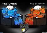 The UNSC The Covenant my gf shooting both the aliens and the marines SRGRAFO #152