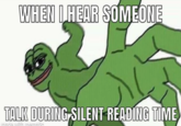 WHEN L HEAR SOMEONE TALK DURING SILENT READING TIME Inade with mematc