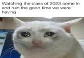 Watching the class of 2023 come in and ruin the good time we were having