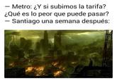 - Metro: Y si subimos la tarifa? Qué es lo peor que puede pasar? Santiago una semana después: