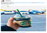 Sergio N. @sergionagar Trying the new #PhantomFrappuccino from@starbucks. Terribly good! Translate Tweet Twitter for iPhone 9:32 AM Oct 25, 2019