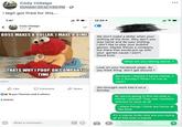 Cody Hidalgo October 20 at 1:50 PM I legit got fired for this... 1:47 12:341 Cody Hidalgo 4 hrs BOSS MAKES ADOLLAR.I MAKEADIME We don't make a dollar when your s------- all the time. Why don't you stay home and do your s-------. I don't like to play your b------- games. Maybe theres a company out there that would put up with your games cause i won't. Good luck! What are you talking about.? Look on your Facebook page, do you think thing don't get around ? THATS WHY I POOP, ON COMPANY TIME Because I shared a funny meme..? On a Sunday? When I'm not at work? memecrunch.com GIPHY You brought work into it on a Sunday. Like Share Comment o Bryce Thomas and 2 others So you're going to fire me over a meme I shared? That was nowhere relavent to work at all 2 shares I share things I think are funny all the time It's a meme Andy why are you doing all of this over a meme 44Text Message Write a comment... GIF CB