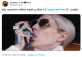 11/1 Camille @shanexpig My reaction after seeing the #ShanexJeffree pallet 11:39 PM- Oct 29, 2019 Twitter for iPhone