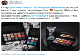 Alicevbrose @alicevbrose Omg!@shanedawson #ConspiracyPalette is so much more than I could have hoped for so long so when he announced this makeup collaboration with @JeffreeStar I was so excited. This collection is going to be legendary I loved Shane for Te Vet 10:28 PM Oct 29, 2019 Twitter for Android
