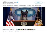 The Daily Wire DAILY Follow WIRE @realDailyWire This should keep the NYT busy for a while THE HOUSE CrealDailyWire 4:50 PM - 30 Oct 2019 231 Retweets 799 Likes t 231 44 799 STATES NICES
