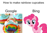 How to make rainbow cupcakes Google Bing