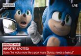 @Dazzla84_SSFC's Tweet South Shields LIVE 15:21 BREAKING NEWS IMPOSTER SPOTTED Sonic "he looks more like a poor mans Gonzo, needs a haircut" made with mematic