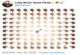 Lady Blues Texas Flood @lamElisol 8:00 PM Nov 14, 2019 Twitter for iPhone
