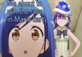Me about to win the race in Mario kart T--