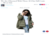 We Are Obsessed With These 18 Chic Fall Coats - All on Sale f P 58 Shares December 19, 2017 by REBECCA BROWN Photo 10 of 18 View On One Page CON USE ARROW KEYS Orolay Women's Thickened Down Jacket