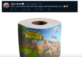 Jaden Smith @officialjaden 14h Smhi cant believe they sell toielt paper with s--- already on it. 2.8K ti 176 74 Fo BATTE ROVALE