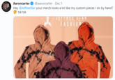 @aaroncarter · Dec 1 Aaroncarter Hey @JeffreeStar your merch looks a lot like my custom pieces I do by hand? tsk tsk JEFFREE STAK FASHION