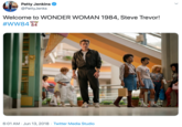 Welcome to WONDER WOMAN 1984, Steve Trevor! #WW84 Patty Jenkins @PattyJenks Welcome to WONDER WOMAN 1984, Steve Trevor! #WW84 84 6:01 AM - Jun 13, 2018 · Twitter Media Studio
