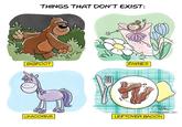 THINGS THAT DON'T EXIST: FAIRIES BIGFOOT CEDRICSNDIO,Com UNICORNS LEFTOVER BACON