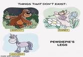 THINGS THAT DON'T EXIST: FAIRIES BIGFOOT PEWDIEPIE'S LEGS UNICORNS made with mematic