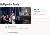 gofundme page for the resurrection of olive heiligenthal photos of the family and the amount raised so far 