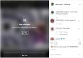 blurred instagram post by user salad.snake after it was deemed spreading false information